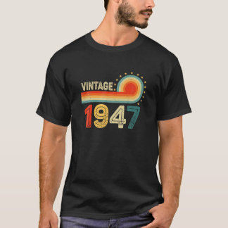 75:e födelsedag - Vintage 1947 Retro Bday 75 Ye T Shirt