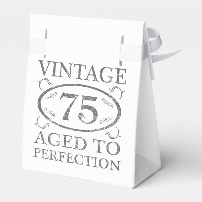 75:e födelsedag Vintage Presentaskar (Baksidan Sidan)