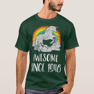 75:e födelsedag, vintage Unicorn, Fantastisk sedan T Shirt