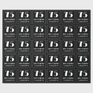 75:e födelsedagen - Art Deco Inspired Titta "75",  Presentpapper