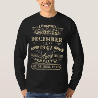 75:e födelsedagsblad födda i december 1947 75 år t shirt