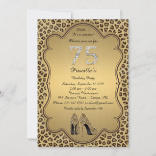 75:e,Födelsedagsfest,75:e,Sketah-Högklackar Inbjudningar