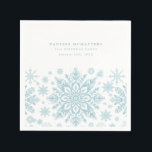 75:e Födelsedagsfest Blue White Snowflake Winter Pappersservett<br><div class="desc">Mycket elegant blått snöflingor skapar en söt gräns längs grund av denna anpassningsbar napkin. Modern och minimalistisk design har en öppen och hårig känsla. Contemporaryns estetik kommer att tilltala människor i alla åldrar.</div>