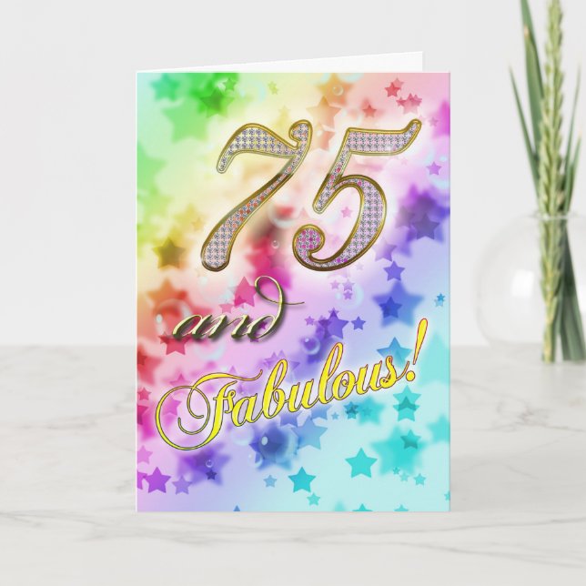 75:e Födelsedagsfest inbjudan (Framsida)
