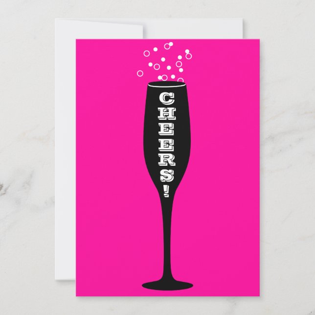 75:e Födelsedagsfest inbjudan - Hett Mamma Cheers! (Framsida)