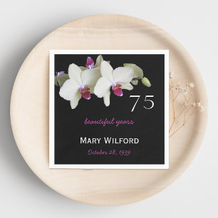 75:e Födelsedagsfest Orchid Pappra blöjor Pappersservett