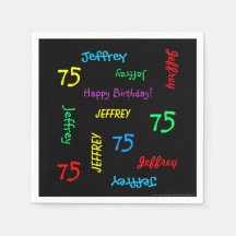 75:e Födelsedagsfest Upprepande Namn Black Papper