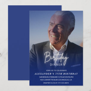 75:e födelsedagsinbjudan Birthday Foto Manar Inbjudningar