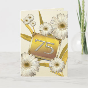 75:e födelsedagskort med daisy. kort