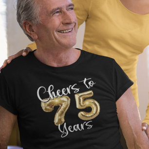 75:e-födelsedagsschaufförer till 75 års Guld-ballo T Shirt