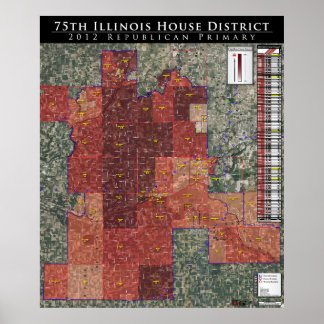 75:e Illinois House District - 2012 Rep. Primary Poster