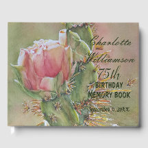 75:e Peach Cactus Blommigt Birthday Memory