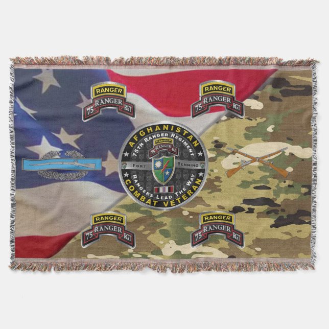75:e Rangerregementet Afghanistan-veteran Filt (Framsidan)