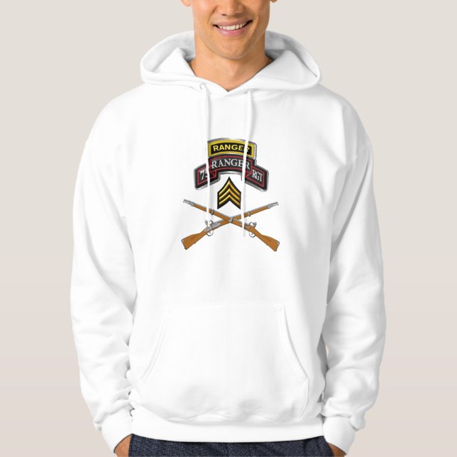 75:e Rangerregementet "Sergeant" Lägre Pris Hoodie (Framsida)