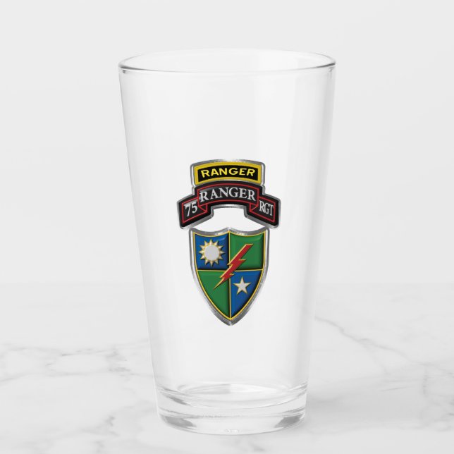 75:e Rangerregementet Tab Scroll & Patch Glaskopp (Framsida)