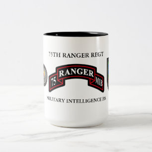 75:E SKOGSVAKTARE REGIMENT MILITÄR INTELLIGENCE B Två-Tonad MUGG