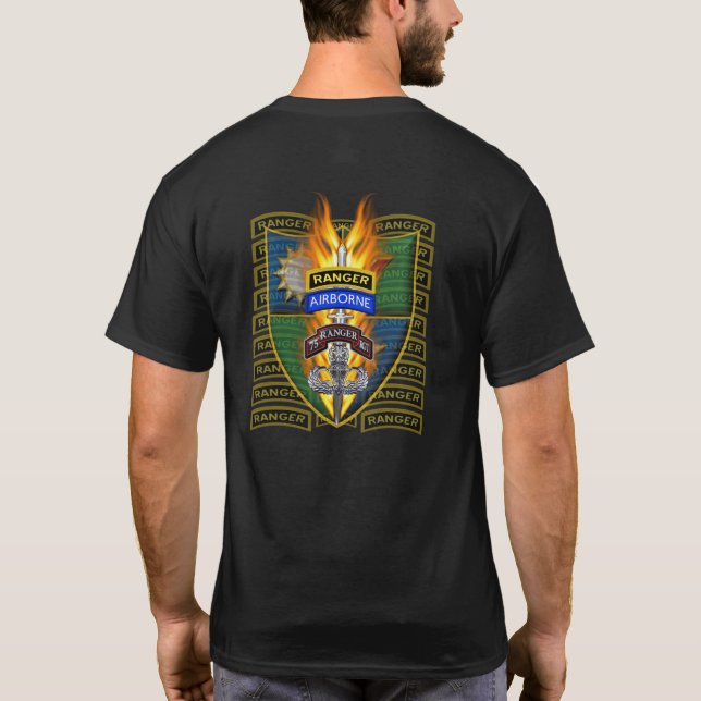 75:e Skogsvaktare Regiment Skogsvaktare T Shirt (Baksida)