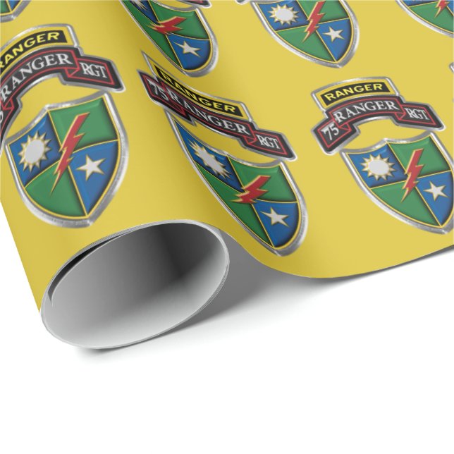 75:e Skogsvaktare Regiment-Sua Sponte Presentpapper (Rullad Hörn)