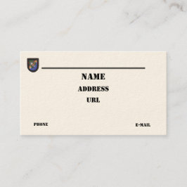 75:e Skogsvaktare Registerbock för luftburna Skogs Visitkort