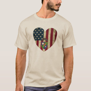 75:e Skogsvaktare Regition American Heart Flagga T Shirt