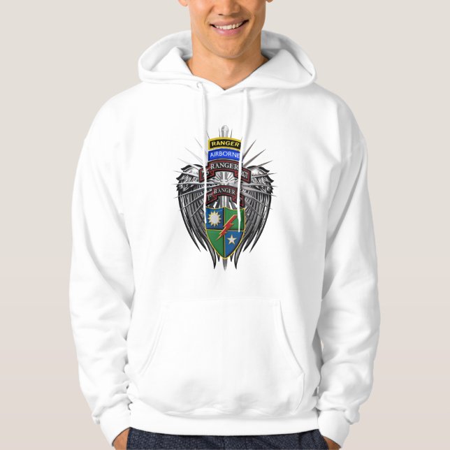 75:e Skogsvaktarns regim "1:a bataljonen" Hoodie (Framsida)