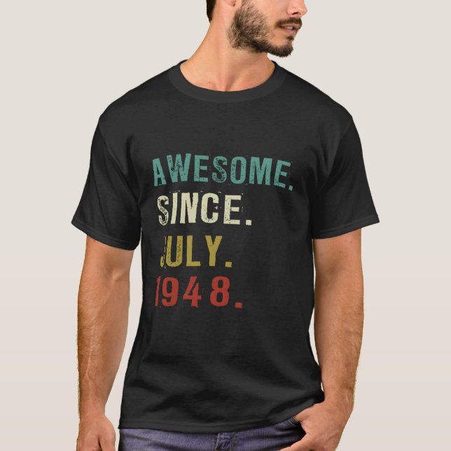 75 Fantastisk sedan juli 1948 75:e T Shirt (Framsida)