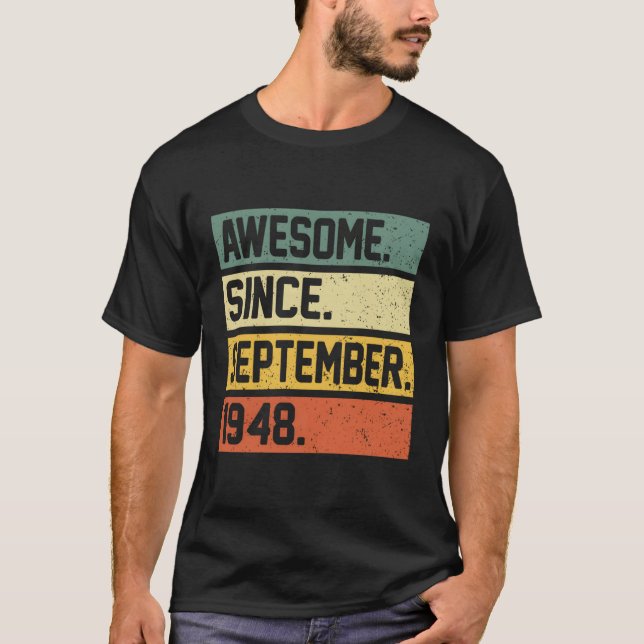 75 Fantastisk sedan september 1948 75:e T Shirt (Framsida)