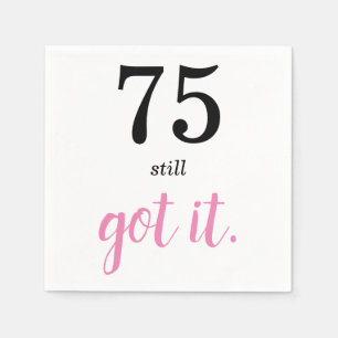 75 Fortsatt Har vid födelsedag Pappersservett