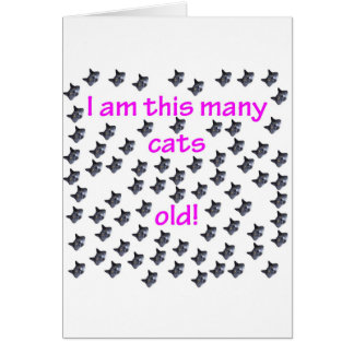 75 gammala katthuvud hälsningskort