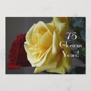 75 GloriousYears! - Födelsedag/två Ro-med Inbjudningar