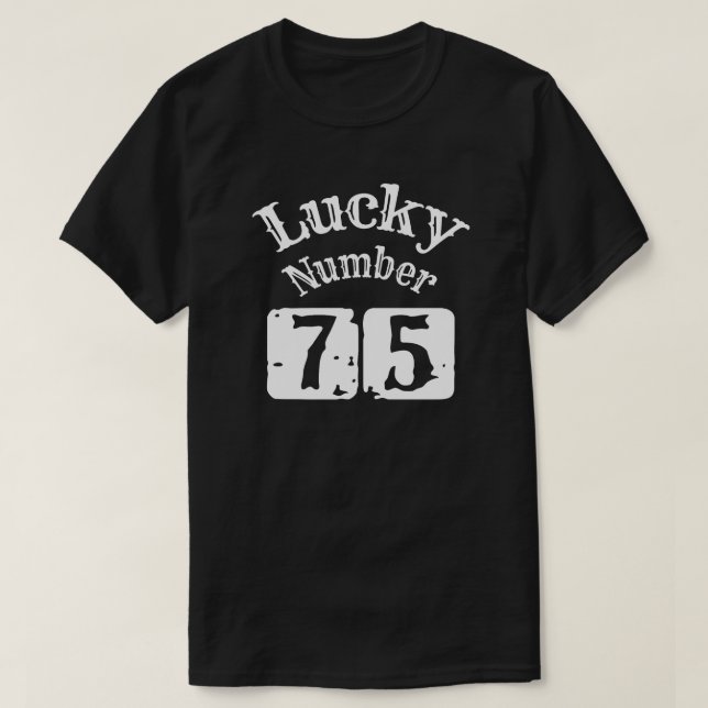 75 - Lucknummer 75 Tur T Shirt (Design framsida)