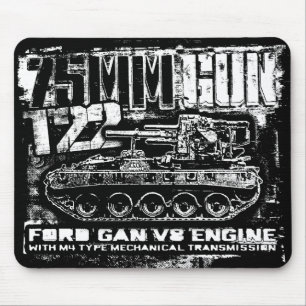 75 mm pistol T22 Mouse Pad Mousepad Musmatta