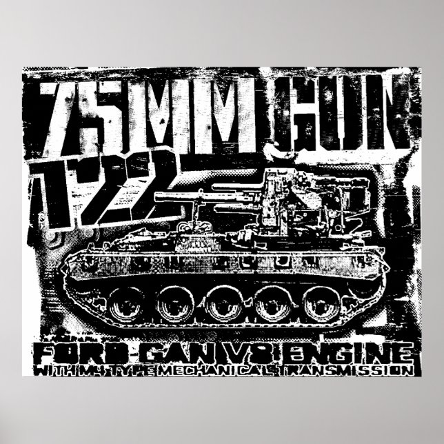 75 mm pistol T22 Poster Poster (Framsidan)