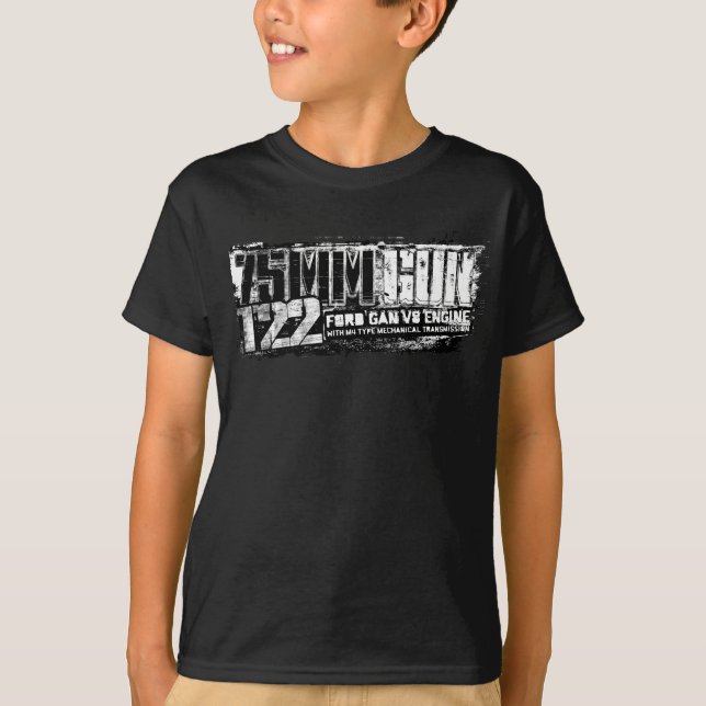75 mm pistol T22 T-Shirt T-Shirt (Framsida)