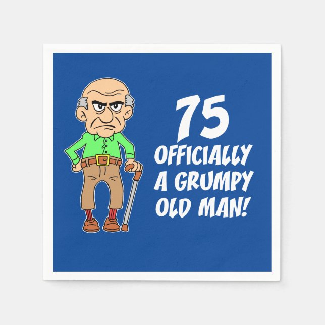 75 Officiellt en grumpy Old Man Pappersservett (Framsidan)