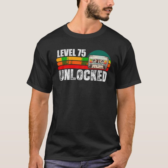 75 olåsta videospel 75:e födelsedag T - fartyg Shirt (Framsida)