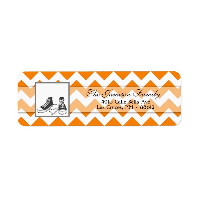 .75"x2.25" Retur-adressetikett Teenage Sneakers Returadress Etikett (Framsidan)