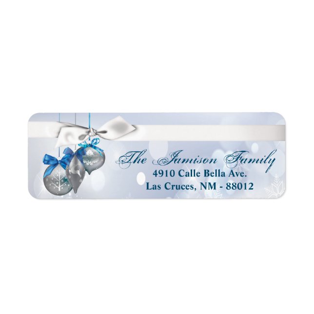 .75"x2.25" Returadressetikett Ornaments Snowflak Returadress Etikett (Framsidan)