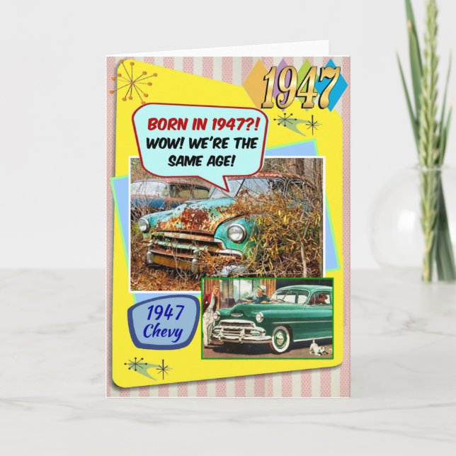 75th Birthday! Wow, same age as this 1947 Chevy! Kort (Framsida)