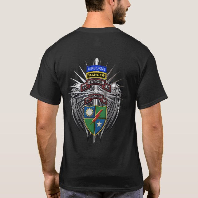 75th Ranger Regiment 2nd Battalion (2nd Bat)  T-Sh T Shirt (Baksida)