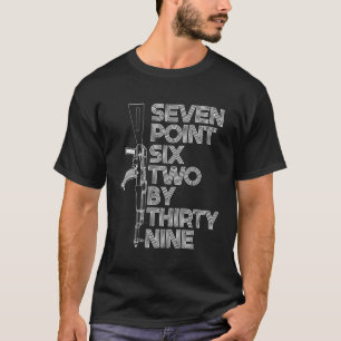 762X39 Sju Punkt Sex Två Vid 39 Ak47 Gevär T Shirt