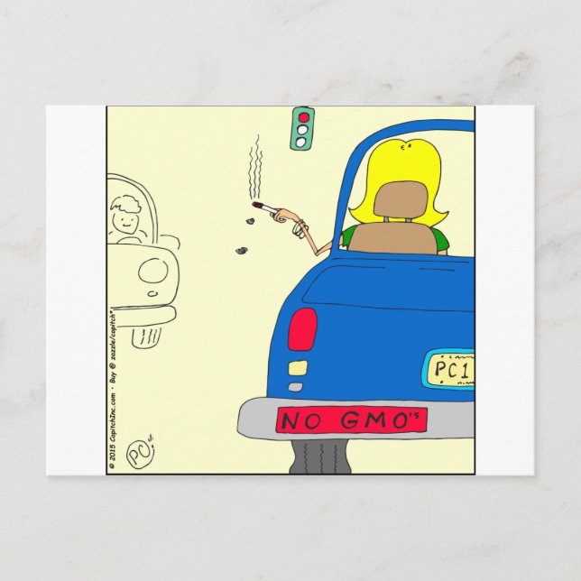 765 Ingen GMO-rökning dam Vykort (Framsida)