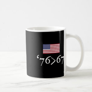 76 67 Amerikansk Flagga Sjuttio Sex Sextio Sju 6 7 Kaffemugg