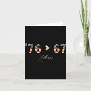 76 > 67 Jefferson Six Seven Meme För Gen Alpha Kort