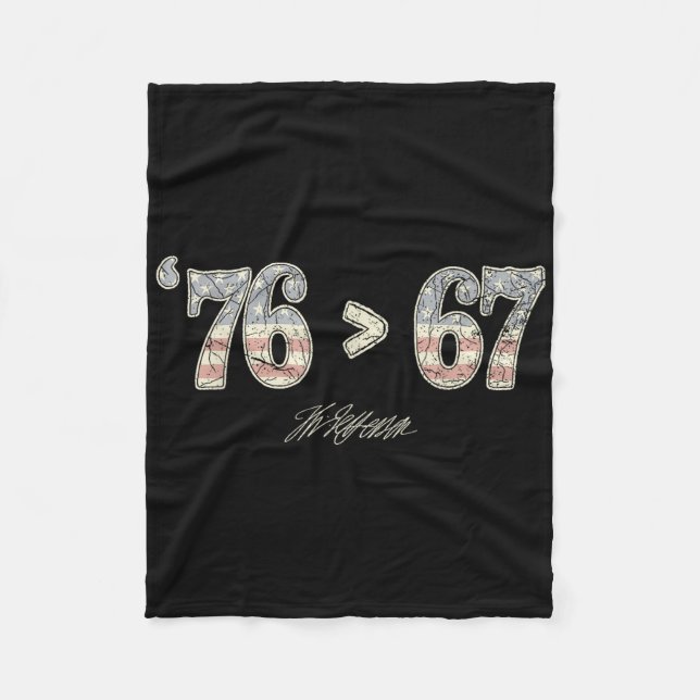 76 67 Thomas Jefferson Six Seven 6 7 Meme Gen Alfa Fleecefilt (Framsidan)