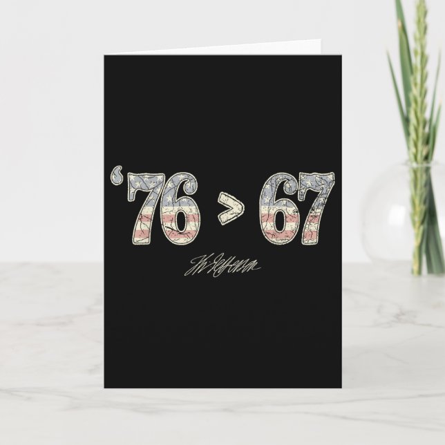 76 67 Thomas Jefferson Six Seven 6 7 Meme Gen Alfa Kort (Framsida)