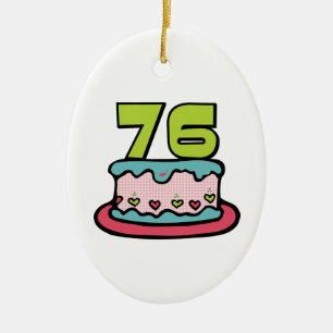 76 Ålderskaka Julgransprydnad Keramik
