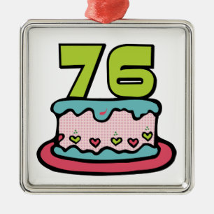 76 Ålderskaka Julgransprydnad Metall