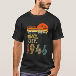 76 år gammal Fantastisk sedan juli 1946 76:e födel T Shirt