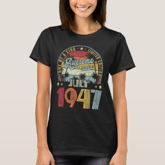76 år gammal Fantastisk sedan juli 1947 76th Birth T Shirt